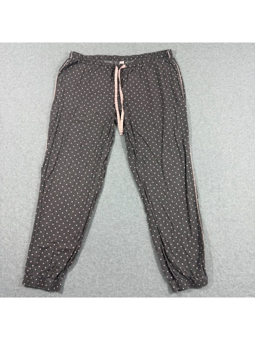 Victoria’s Secret Women’s Pajama Jogger Pants Gray Polka Dot Size L